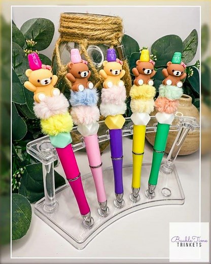 Fuzzy Bear Pens: Your New Writing Buddies!