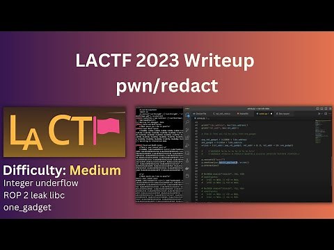 uint underflow / C++ ROP / libc leak / rop2system - LACTF2023 - pwn/redact