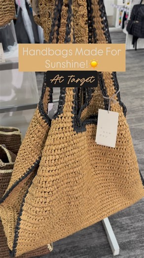 Target Finds With Kim on Instagram: "Loving all the resort‑style straw and woven handbags at Target this season 👜✨ Which one fits your vibe the most? 🛍️ Link in bio 🔗 #target #targetstyle #targetfinds #targetrun #newattarget target haul, target shopping, resort style bags, straw handbags, target handbags, spring fashion accessories"