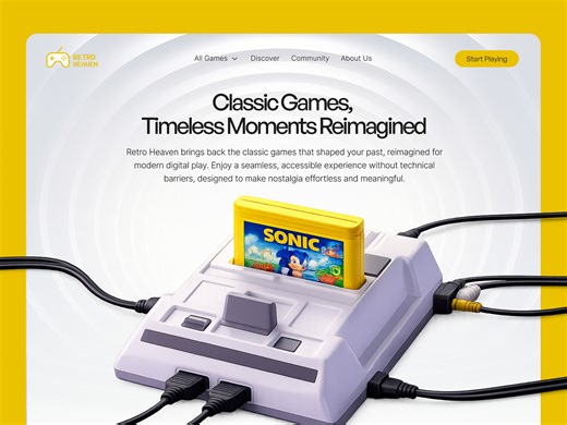 Retro Gaming Experience UI — Simple, Playful, and Familiar