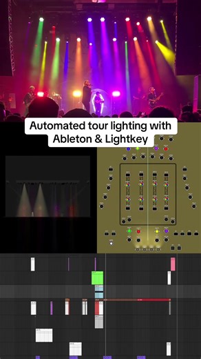 I built an automated lightshow for @tfp_devotion upcoming arena tour with the help of @jamsscott using the @automatedmx framework. This light show is running fully automated from a MacBook receiving mini cues from the redundant playback rig at side stage running Ableton live. We are using the Venue lighting rig as well as a floor package that we brought in. All lights are running off of the same session, computer, and from the same redundant playback rig. This video has the click / cues mixed on