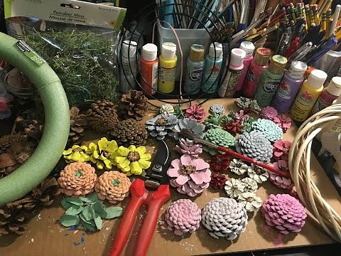 How do you cut a pine cone? DIY tutorial Cutting Pine Cones to make cute Flowers for Crafts