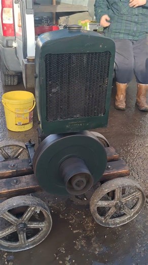 Radiator cooled Lister D type engine running at an open day on Yorkshire recently.