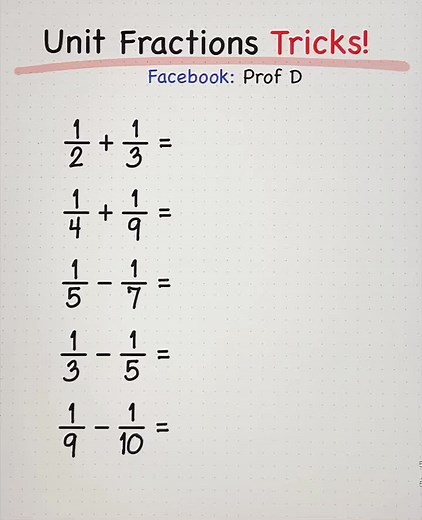 Unit Fraction Tricks