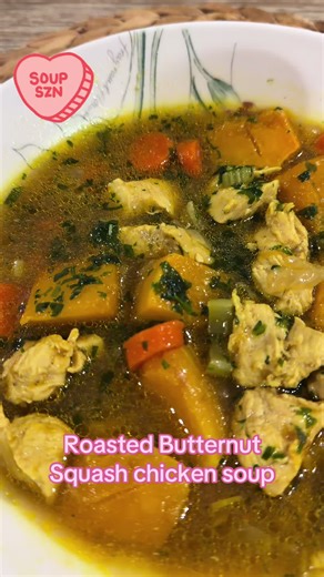 Roasted Butternut Squash Chicken Soup Recipe