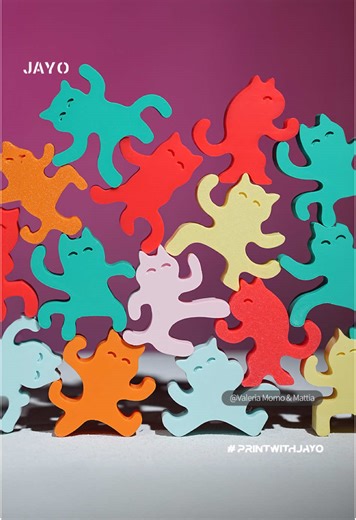 Who knew a ninja cat could be this cute AND tricky?🐱💥 Filament: JAYO High Speed Matte PLA File: MakerWorld-Valeria Momo & Mattia #3dprinting #boardgames #ninjacat #3dprint #printwithjayo #filament #jayo