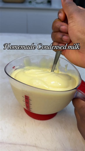 From scratch with chef Amors episode 2 Product - HOMEMADE CONDENSED MILK In this episode of my From Scratch series, I’m showing you how to turn powdered milk and sugar into condensed milk . Ingredients 1 cup sugar 1 cup water 2 cups powdered milk Boil for 7 minutes, blend and then refrigerate 👌 Save this reel for later, share it with someone who loves trying homemade stuffs and don’t forget to follow @chefamors for more recipes, food tips, and creative ways to make the most of everyday ingredie