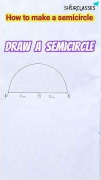How to make a semicircle. semicircle #maths #shorts #education #drawing ‪@SHSIRCLASSES‬