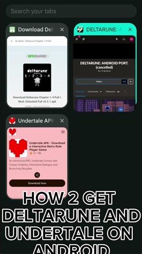 HOW TO GET DELTARUNE AND UNDERTALE ON ANDROID #deltarune #undertale #android #howto #tobyfox