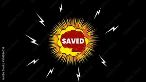 Saved, Reminder, and Like Button Animation, drag and drop. looping video, Black background. 4K resolution