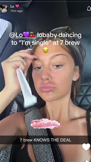 @Lo💜🍒 singing to “I’m single” at 7brew lmao #fyp #trending #lobaby #lo #breakup