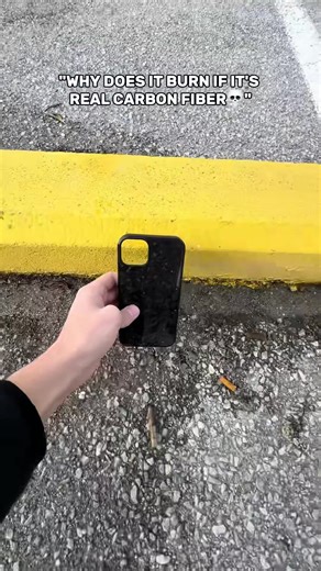 Real Carbon Fiber Phone Case Fire Test