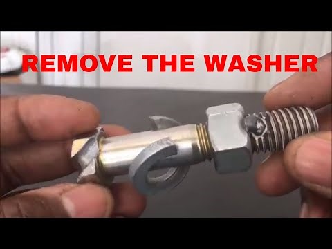 How to remove a washer from a bolt that has a nut welded on it