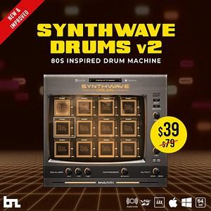 1.8K views · 539 reactions | Synthwave Drums V2 is here to inspire you ! Get your Synthwave, Nu-Disco, Retro tracks roaring with authentic drums sounds of these genres. Available in VST3/AU/AAX - WIN/OSX ( M1 & Intel supported ) Learn More  https://www.beatskillz.com/shop/synthwave-drums-v2/ Get Synthwave Drums v2 at $39 (Retail Price - $79) | Beatskillz Plugins | Facebook