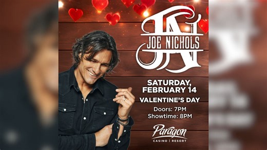 Three-time Grammy nominee Joe Nichols to perform at Paragon Casino on Valentine’s Day