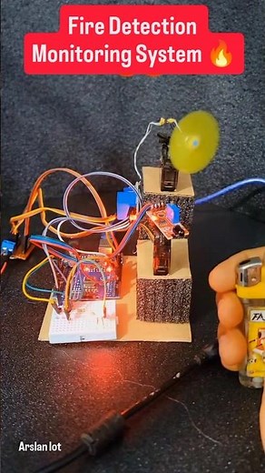 🔥 Fire Detection & Automatic Fan Activation System #shorts #arduino