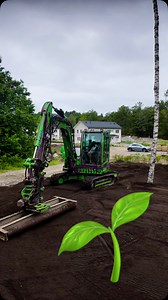 Aivar Grigorjev on Instagram: "Preparing a plot , so @utefix can plant grass seeds 🌱 #excavator #landscaping #digger #grävmaskin #medverk"