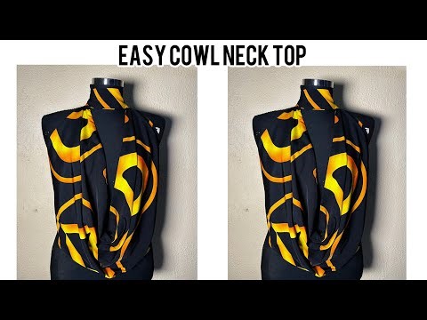 DIY 20-Minute Backless Cowl Neck Top with Straps | Quick, Easy & Beginner-Friendly Tutorial.