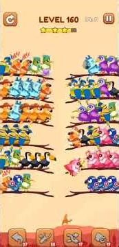 Bird Sort 2 Level 160 Solution | #birdsort #birdsortpuzzle #birdsortcolorpuzzle #birdsortcolor