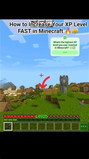 How to Increase Your XP Level FAST in Minecraft 🔥😨#Minecraft#MinecraftXP#XPLevel#MinecraftTips #mine