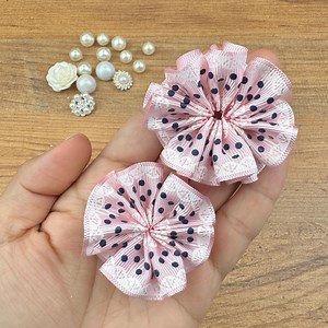 Amazing ! How to make a satin hair bow ? | Knitting Woman and Embroidery