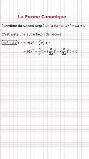 comment trouver la forme canonique d'un polynôme