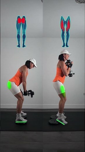 Dumbbell Squat Variations ❗ Glutes vs Quads Explained 💪🔥