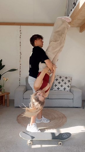 1.6M views · 11K reactions | how i usually get on my skateboard :) First try with my brother @tijmen.23 (This vid was actually for fun for my mom) #skatergirl #skateboarding #ootd #outfit #brothersister #vibes #aesthetic #trend  @bonanzaskate | Surfsterre | Facebook