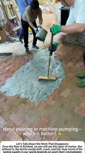 Filling the Gaps: Applying Cement Mortar Over Brickwork 🏗️🧱