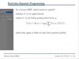 policy iteration (again) and RTDP
