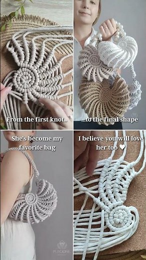 Make your own macrame Shell Bag with my video tutorial!I will help you with everything😍#seashellbag