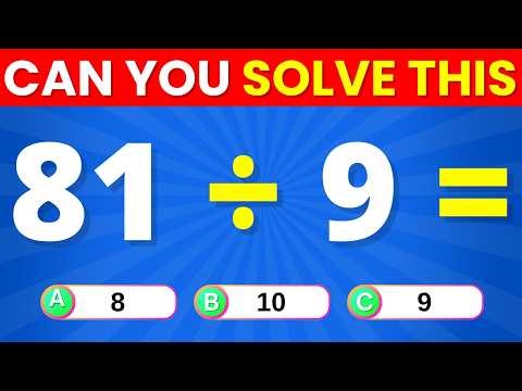 🧠 Can You Solve These Tricky Math Questions Before Time Ends? ⏳🔢