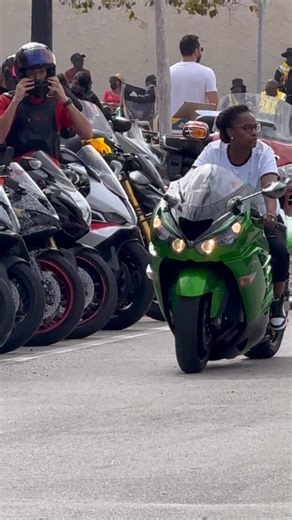 MotoRidge on Instagram: "✌️Cool Kawasaki Biker Chick | Daytona Bike Week #bikerchick #motorcycle #moto #bikelife #ride #zx14"