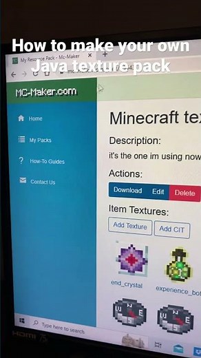 Website to create texture packs on Minecraft Java
