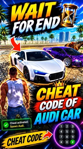 GTA 5 Audi Car Cheat Code 😱🔥 | Spawn Audi Supercar Instantly | Wait for End!