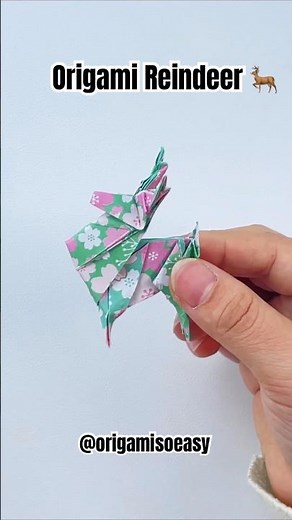 Origami Reindeer 🦌 | How to make origami reindeer