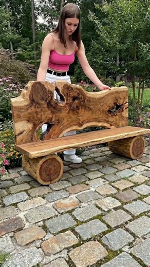 This Live Edge Wooden Bench Is a Masterpiece 😍🪵 | Luxury Woodworking