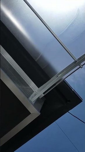 後付け【おしゃれDIY】1階玄関の雨除け、日除けに出幅100cmの庇（ひさし）設置事例 #Shorts