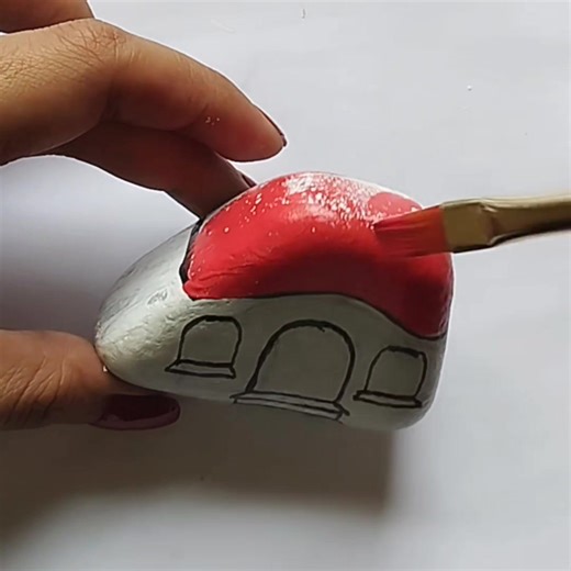 1.3M views · 10K reactions | Easy way to Paint House on Rock  | Little Rocks | Facebook