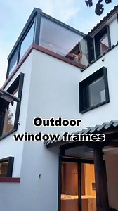 Outdoor aluminum alloy wall and window frames. #windows #casementwindows #slidingwindows #aluminiumwindows #glasswindows #aluminum #factory #tottme #chinawindoors | Chinawindoors