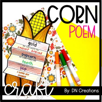 Five Senses Corn Poem Craft l Thanksgiving Five Senses l Corn 5 Senses Activity