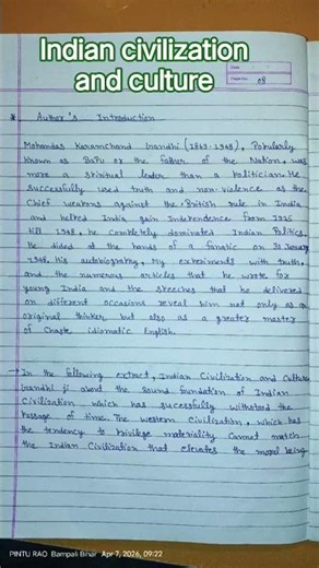 #class 12 English chapter 1 ( prose) "INDIAN CIVILIZATION AND CULTURE"