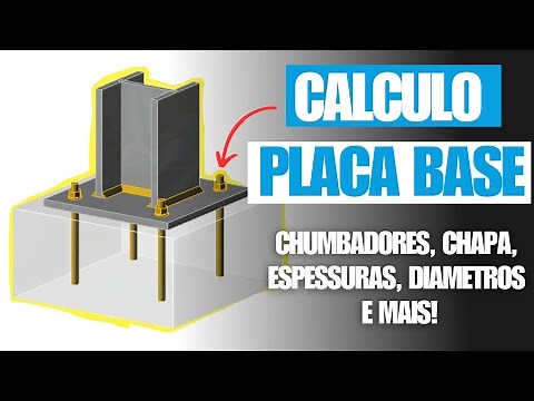 Cálculo Ligação Placa de Base - Pilar Metálico e Fundação I Chumbadores, Chapa e mais!