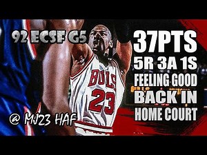 Michael Jordan Highlights vs Knicks (1992 ECSF Game 5) - 37pts, GREAT Bounce BACK!