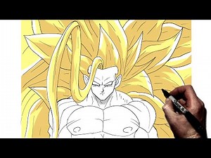 How To Draw Goku SSJ100 | Step By Step | Dragon Ball