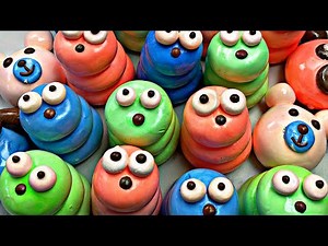 Crackling light plasticine. Slime.Satisfying compilation.