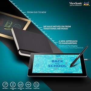 2K views | ViewSonic presents Pen Display - an intuitive writing device used by teachers to present lessons on larger display! ●Smallest writing device with screen ● Integrates seamlessly with education software ● Compatible with Windows 7, Mac OS 10.11 or later ● 8192 Pen pressure sensitivity level #PenDisplay #TraditionalVSModernTeaching #ViewSonicIndia | ViewSonic | Facebook