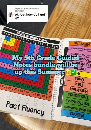 5th Grade Guided Notes Bundle Launching This Summer