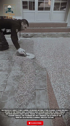 Satisfying Stone Carpet Installation: Transforming Terraces with Resin & Pebbles! 🪨✨