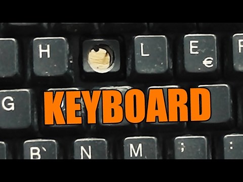 KEYBOARD vs. DRILL PRESS | How to improve a PC keyboard